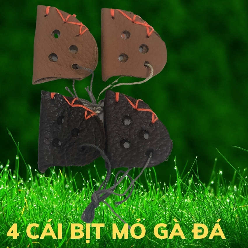 4 cái bịt mỏ da cho gà. bịt m ỏ gà nòi. bịt mỏ .tạ chân.bịt mỏ gà đá.