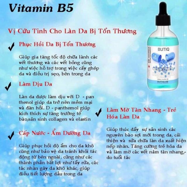 SERUM Vitamin B5 BUTIQ Hàn Quốc 100ml