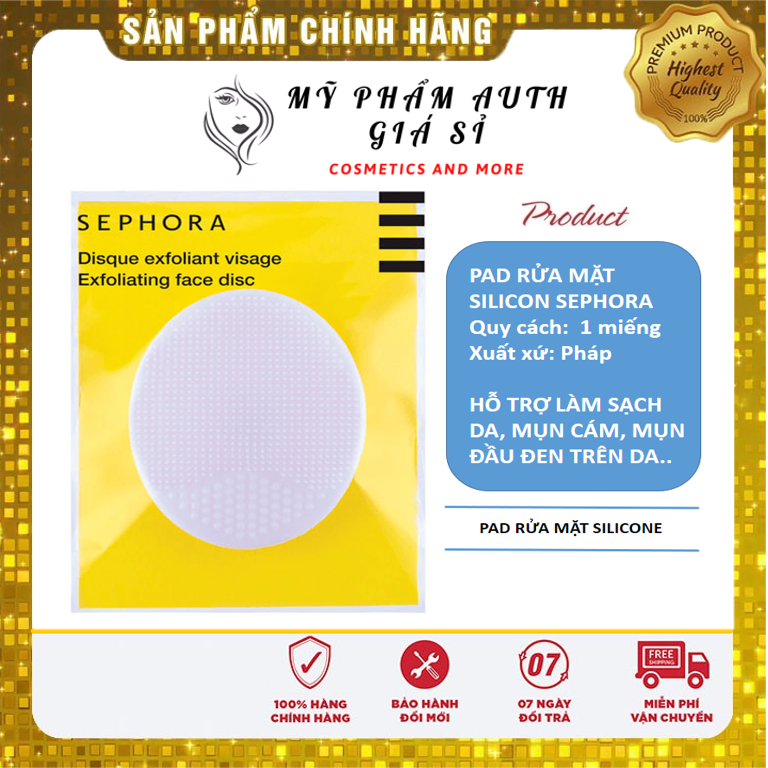 [CHÍNH HÃNG GIÁ SỈ] Miếng Rửa Mặt Pad Sephora Pháp