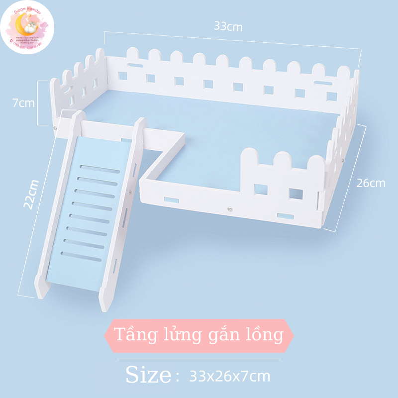 Tầng lửng đại gắn lồng (33x26x7) cho hamster
