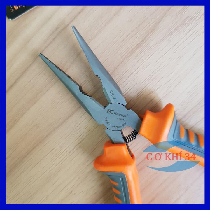 Kìm mỏ nhọn 6 inch KAPUSI thép CR-V tiêu chuẩn Nhật Bản