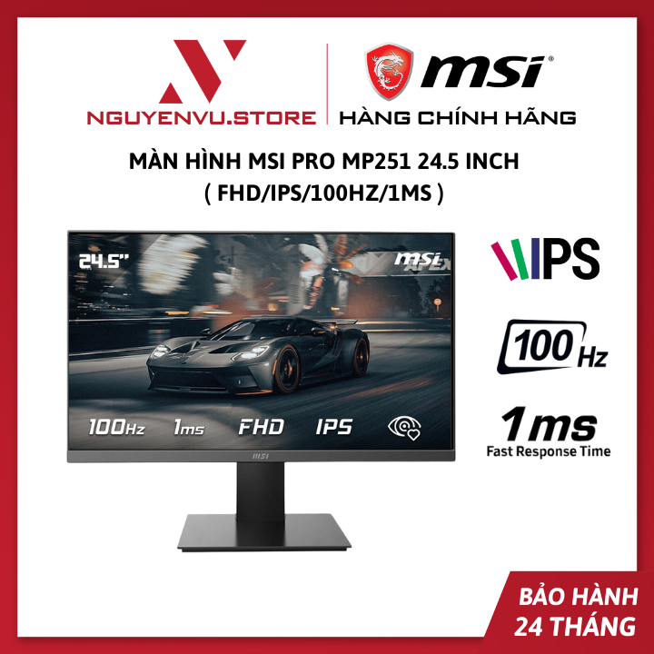 MSI pro mp251 / mp252 24.5 inch (FHD/IPs/100Hz/1ms) display-authentic