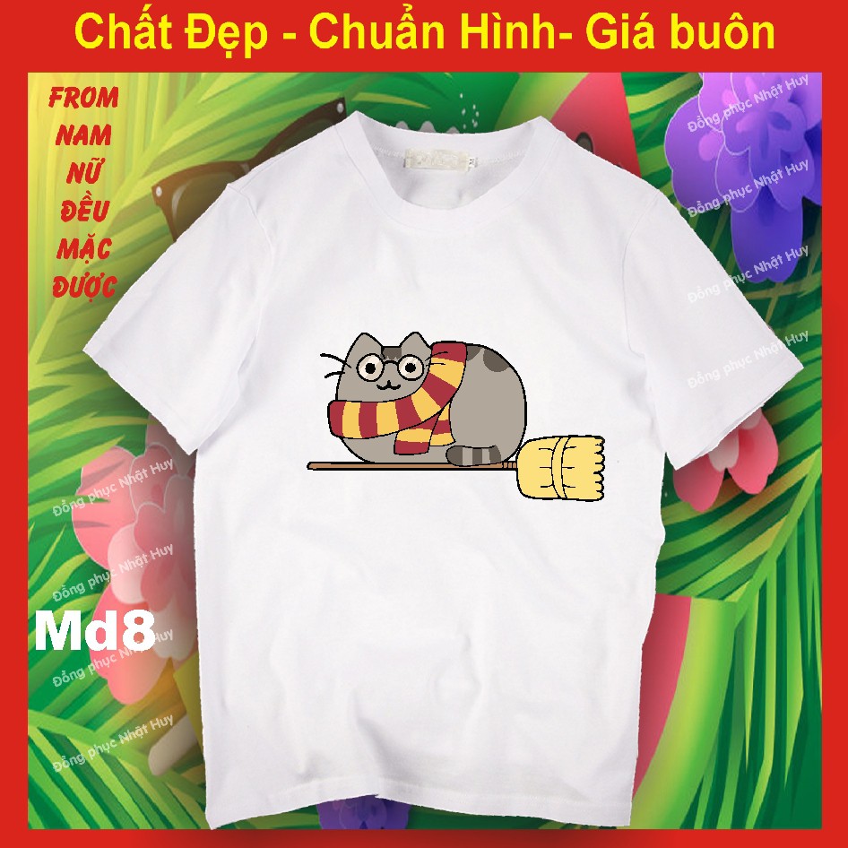 Áo thun mèo đen pusheen kawii MD8, phông,giá bán buôn,icoi