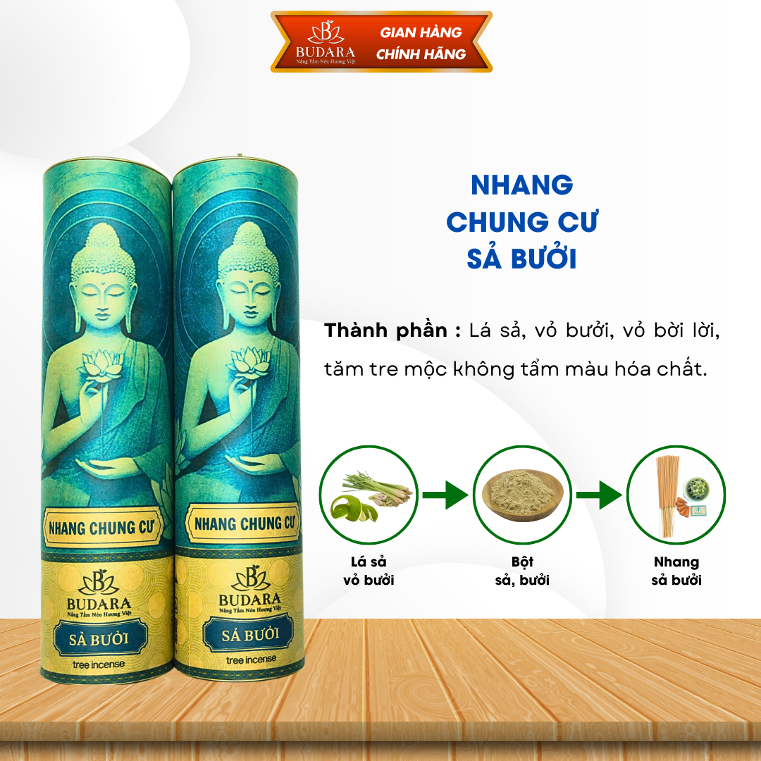 Nhang chung cư, nhang dùng thắp chung cư, nhang thảo mộc budara