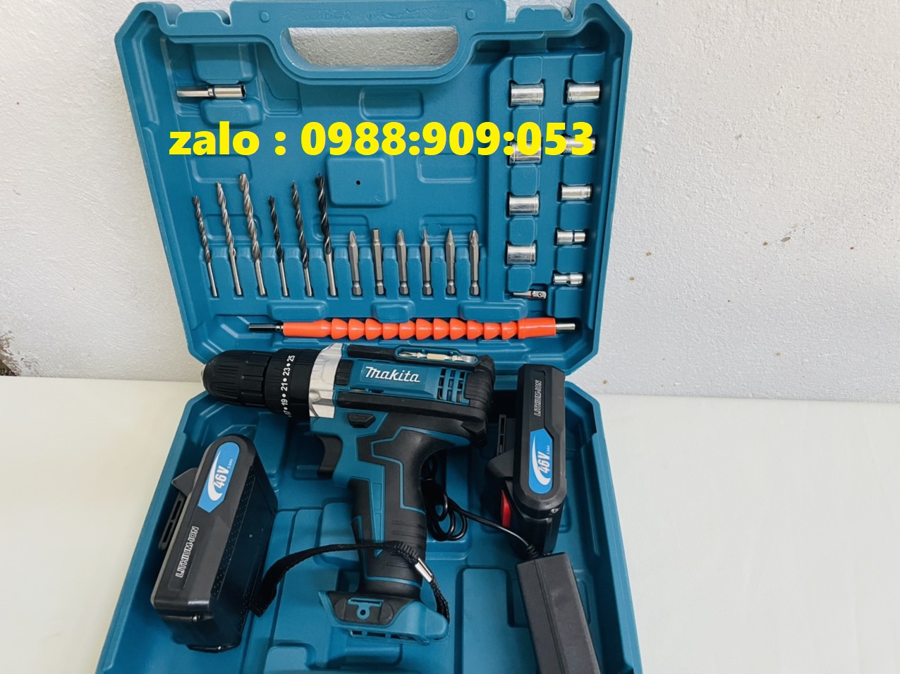 Máy khoan pin có BÚA makita 36v. (kèm 2pin và nhiều phụ kiện)