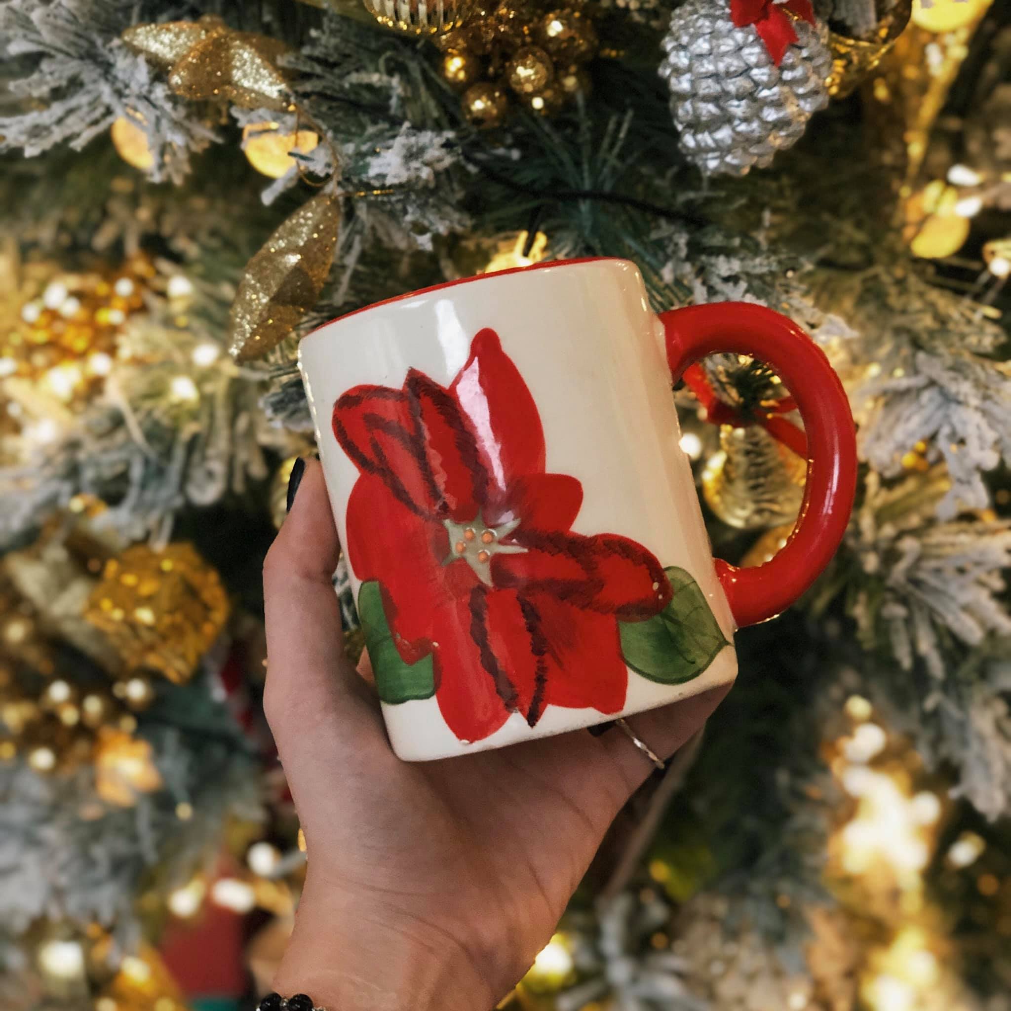 Ly gốm sứ hoạ tiết cổ điển ✨