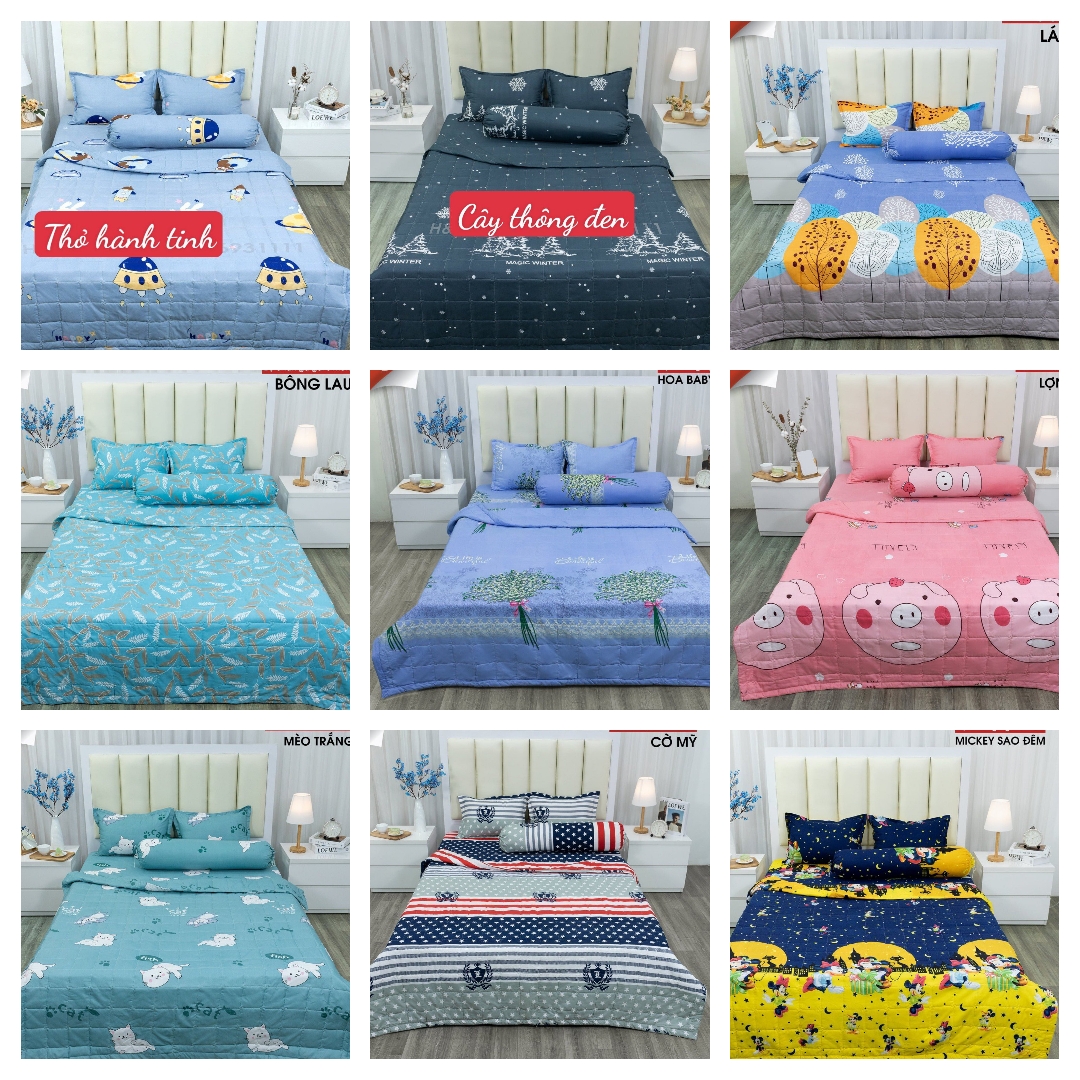 Ga Trải Giường Cotton poly  1m 1m2 1m4 1m5 1m6[cờ mỹ]