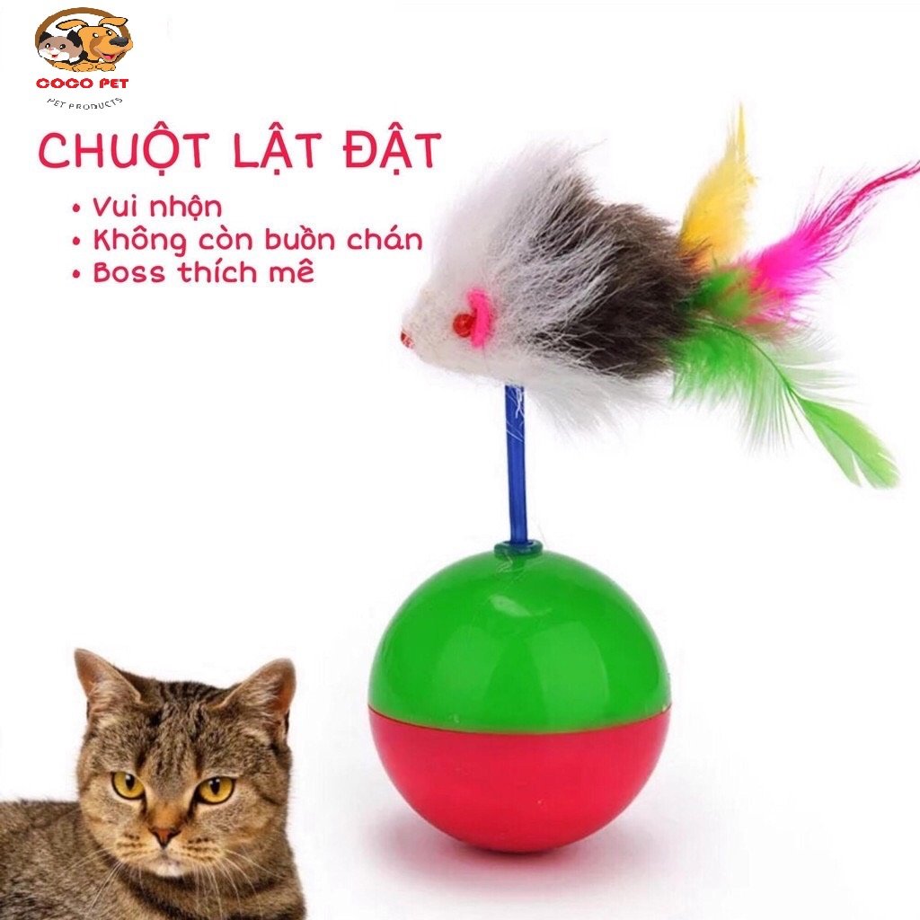 Đồ chơi cho mèo - bóng chuột lật đật