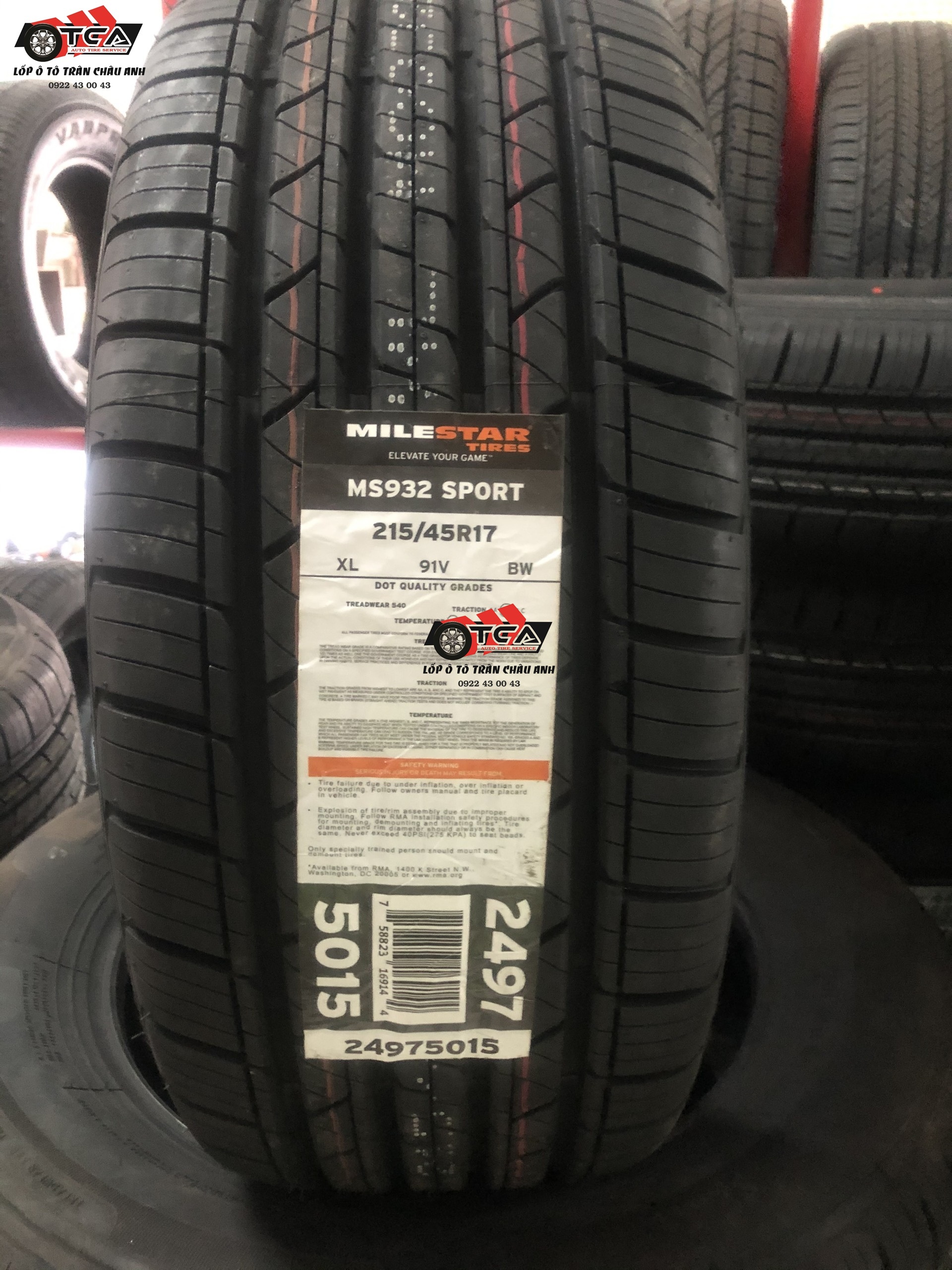 Lốp MILESTAR 215/45R17