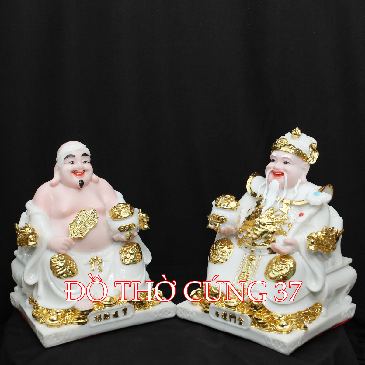 [ CAO 20 CM PHÚ QUÝ TRẮNG ] THẦN TÀI THỔ ĐỊA PHÚ QUÝ MÀU TRẮNG [ COMPOSITE + BỘT ĐÁ  ]