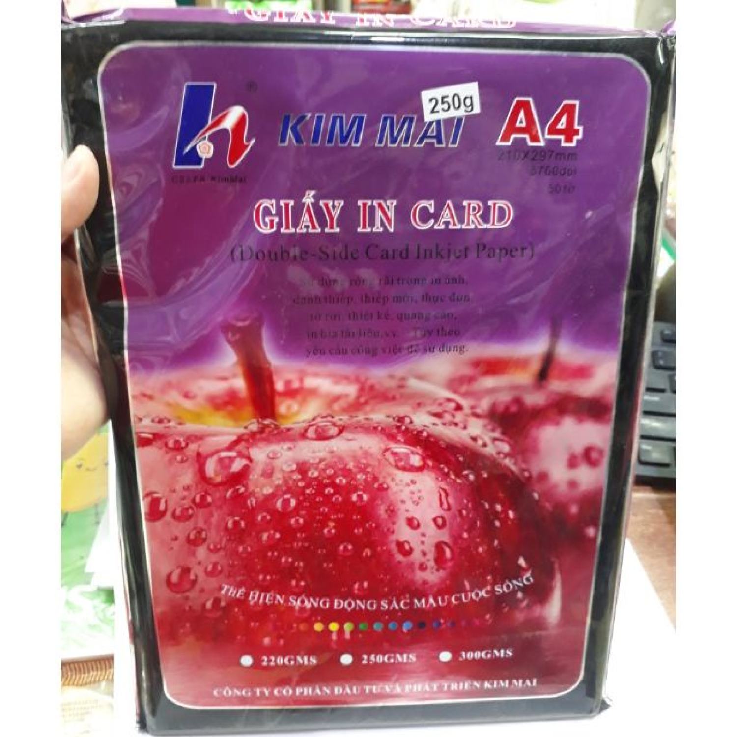 Giấy in card Kim mai ĐL 250g - A4