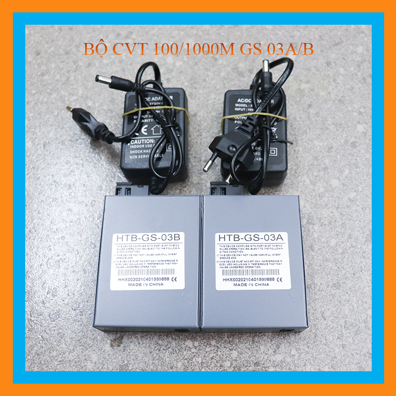 Cặp Converter Quang 1000M 1 sợi quang netlink htb gs03 AB