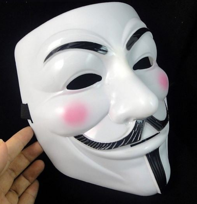 Mặt nạ Hacker mặt nạ Anonymous hóa trang Trắng
