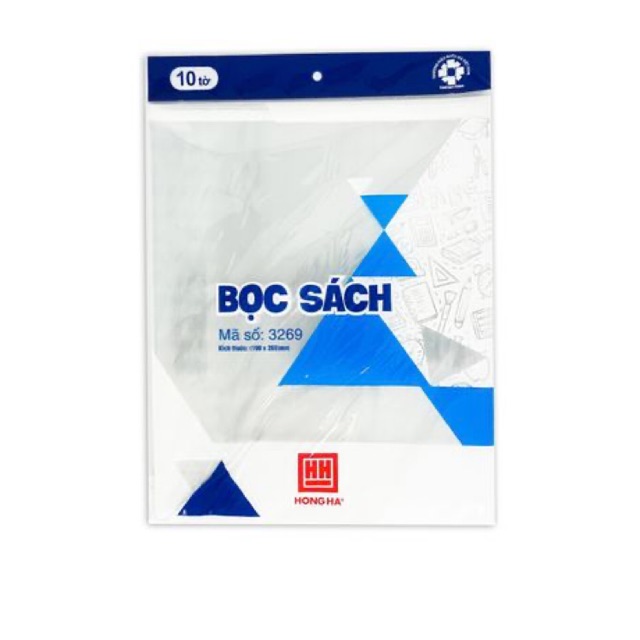 Combo 10 bìa nilon bọc sách vở khổ 19x26,5cm
