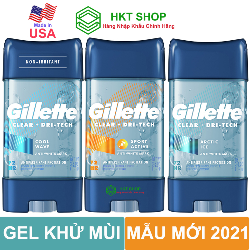 [USA] Lăn Khử Mùi Gillette Clear Gel 107g - HKT Shop