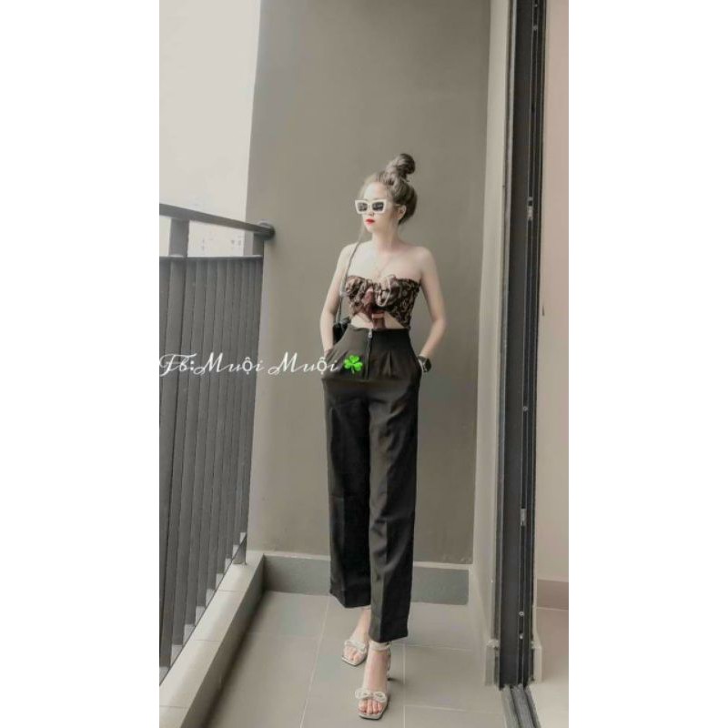 [HCM](BIGSIZE 55 ĐẾN 90 KÝ)Quần tây form suông lưng siêu cao hack dáng