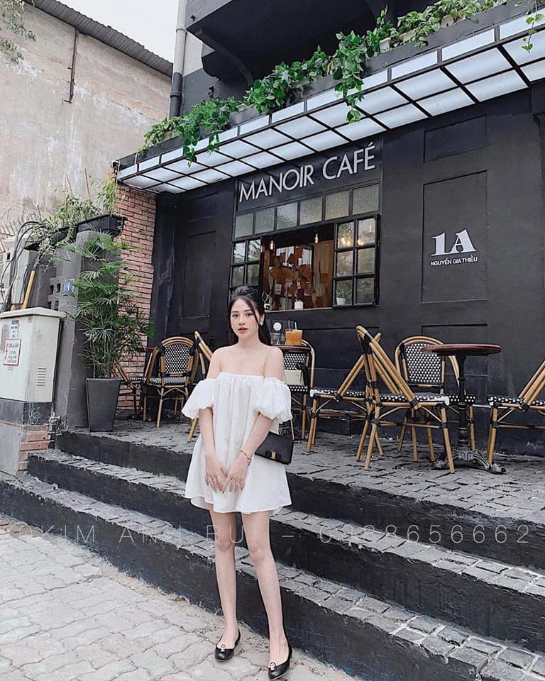 ( ẢNH THẬT ) VÁY TRỄ VAI HÀN QUỐC CHẤT LỤA SIÊU SANG CHẢNH SIÊU HÓT , THỜI TRANG 1989
