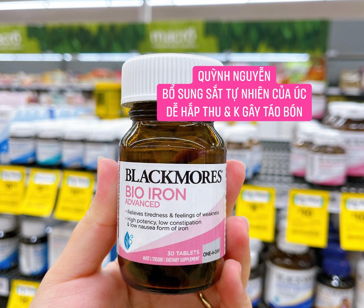 sắt tự nhiên blackmores bio iron advanced