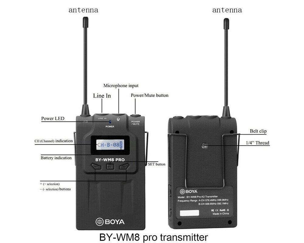 Microphone Chuyên Nghiệp BOYA Wireless Microphone System TX8 Pro (FB111)