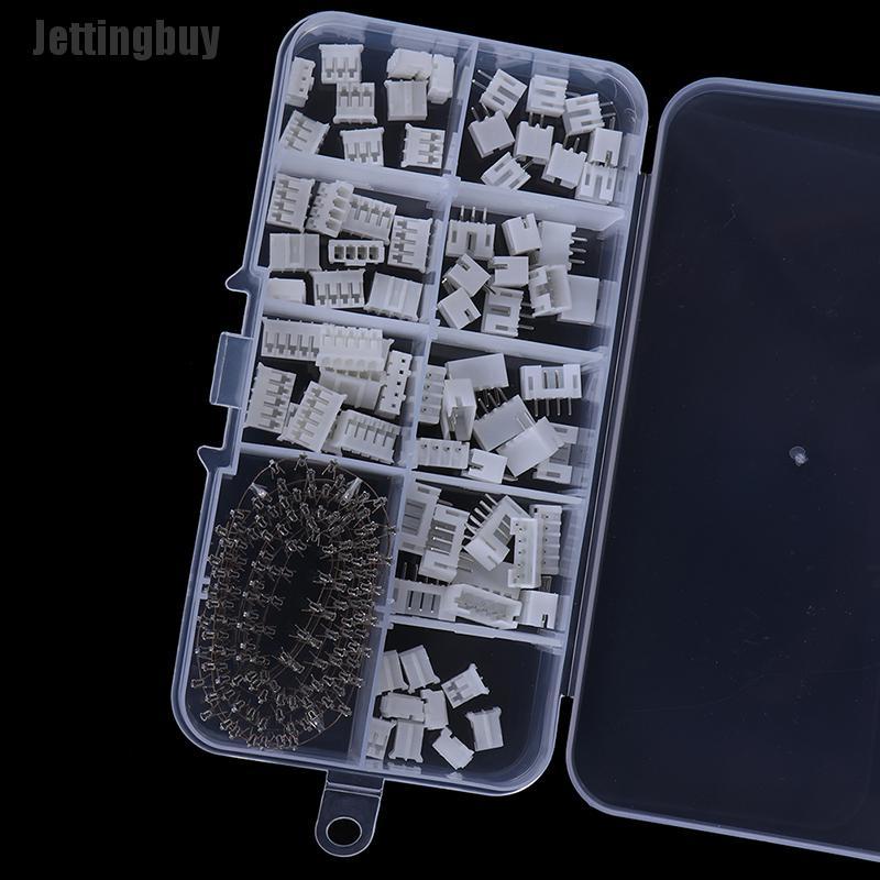 Jettingbuy 230pcs PH2.0 2p 3p 4 pin 2.0mm pitch terminal kit pin header JST connector