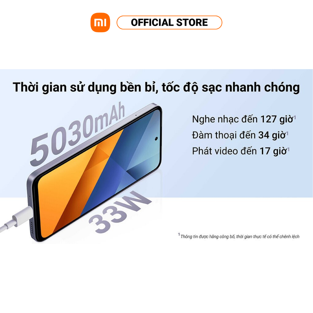 Điện thoại thông minh POCO M6 (6+128GB | 8+256GB) | Màn hình FHD+ 6,79" 90Hz | MediaTek Helio G91Ultra | Camera 108MP