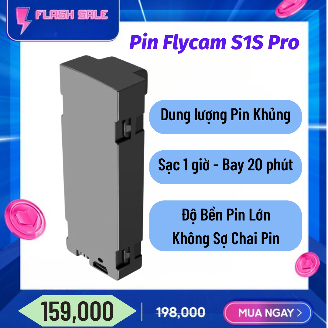 Flycam S1s pro mini drone battery 1800mAh for 20 minute flight time-4K play camera battery