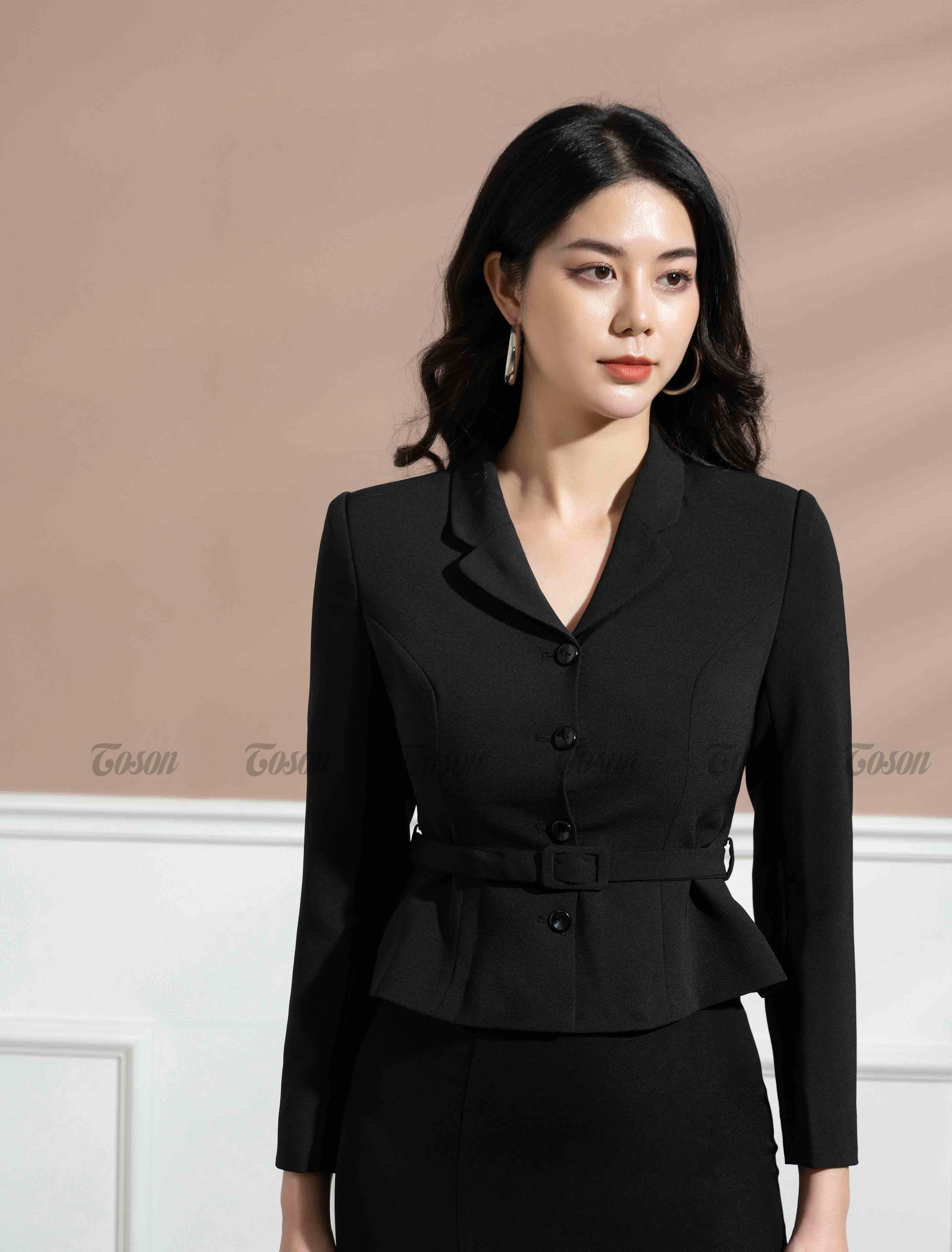 Chân váy xếp ly đuôi cá màu đen toson 39508b51
