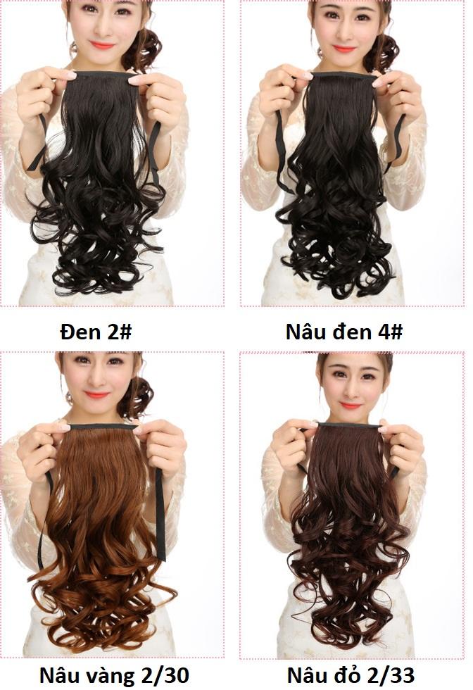 Tóc cột xoăn 40cm C127, tóc giả nữ Sỉ 40k