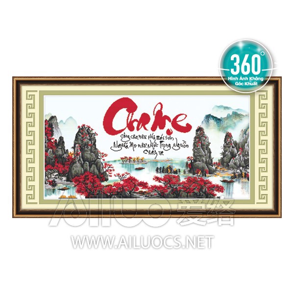 Tranh đính đá Cha Mẹ 77290 chưa đính