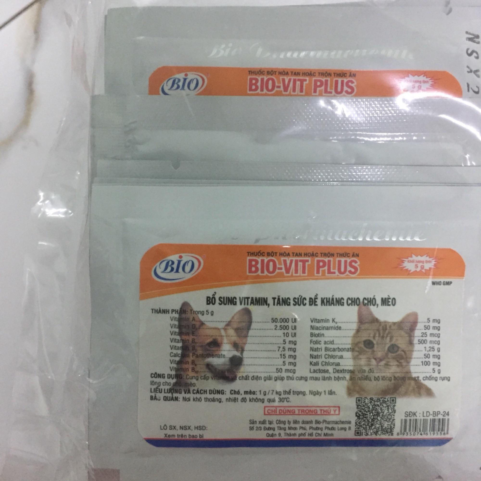 [HCM]BIO- VIT PLUS Vitamin cho chó - mèo gói 5g