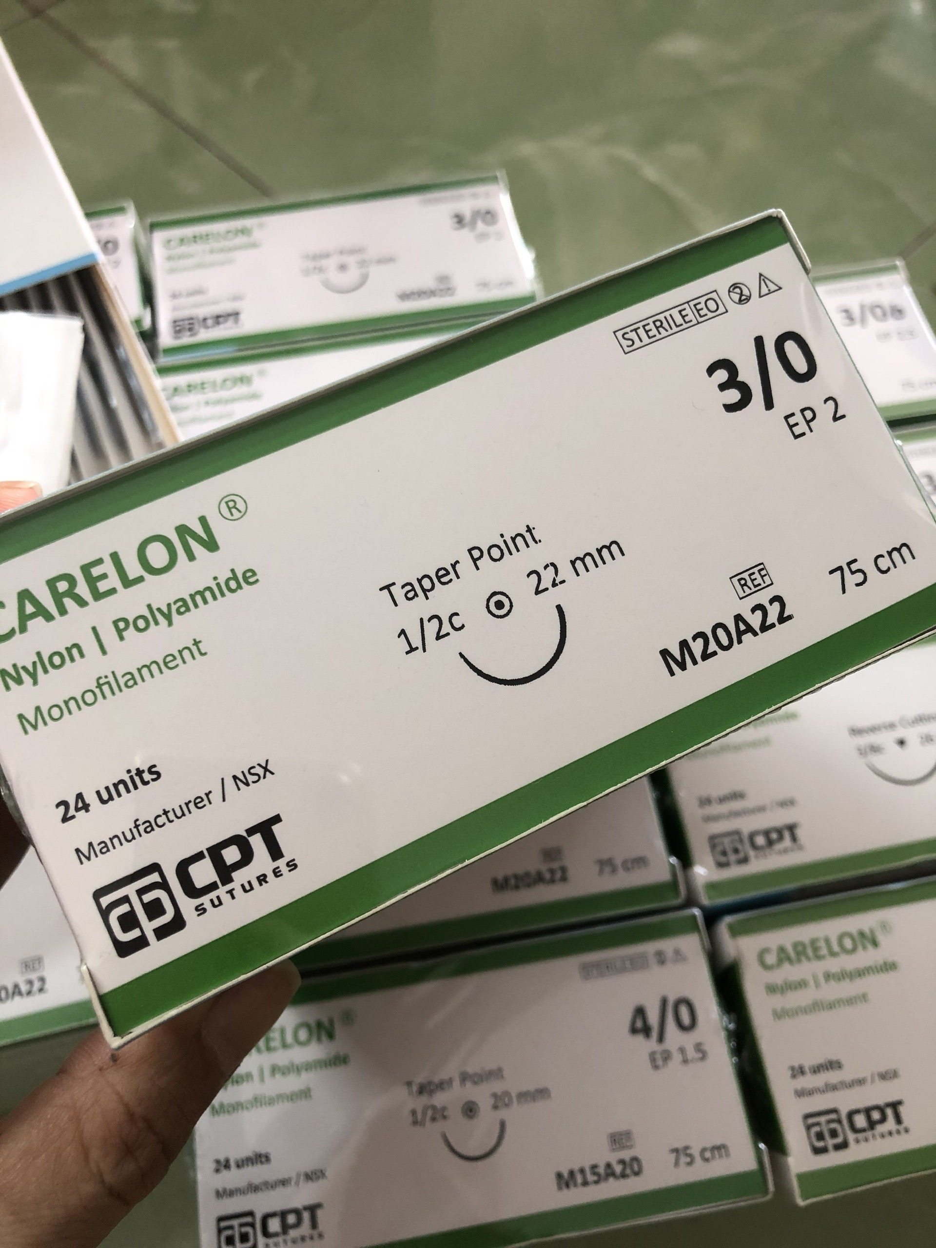 [HCM]Chỉ phẫu thuật CPT Carelon Nylon số 3/0 M20A20 (Tép)