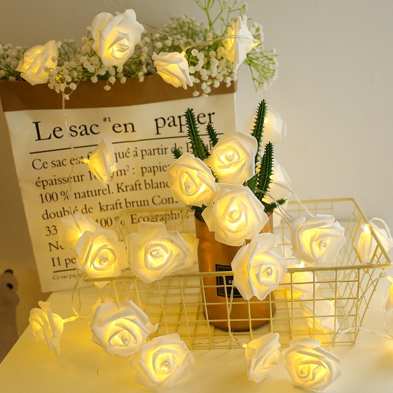 Đèn Led Trang Trí, Dây Đèn Trang Trí Hình Bông Hồng