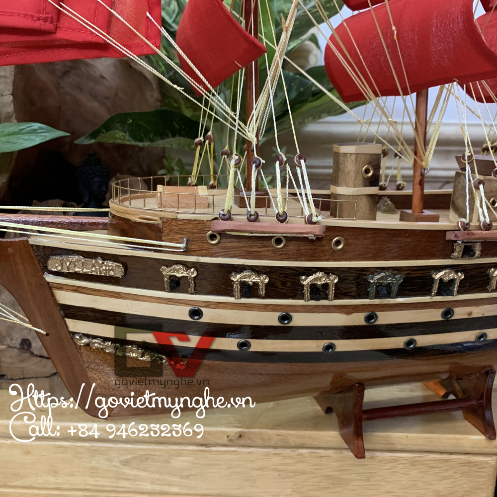 Mô Hình Thuyền Gỗ Chiến JYLAND 60cm