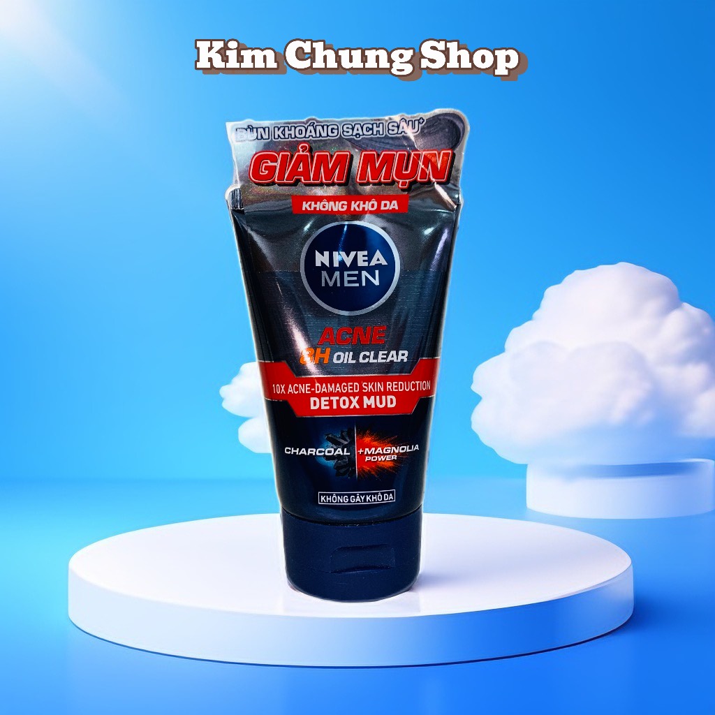 Sữa rửa mặt Nivea Men tuýp lớn 100g (Sáng da, sạch nhờn, giảm mụn)