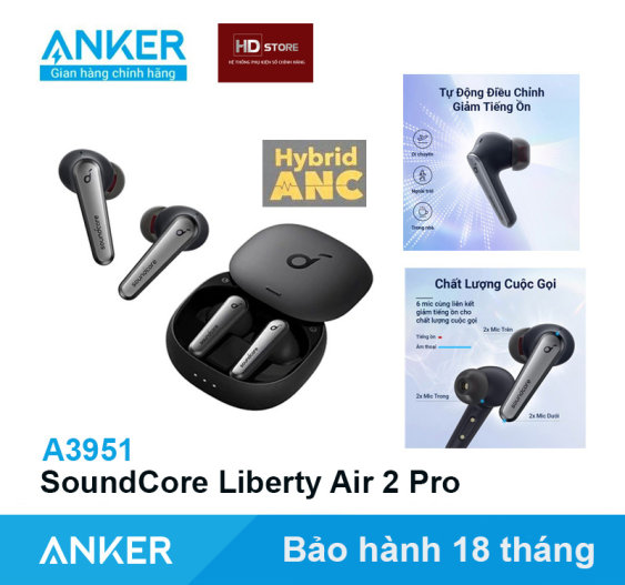 Tai nghe Bluetooth Anker Không dây SoundCore Liberty Air 2 Pro ANC Chống ồn chủ 1311336607_VNAMZ-5124714402