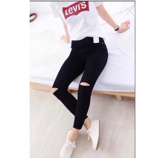 QUẦN KAKI RÁCH 2 GỐI CỰC CHÁT, LEVERMART