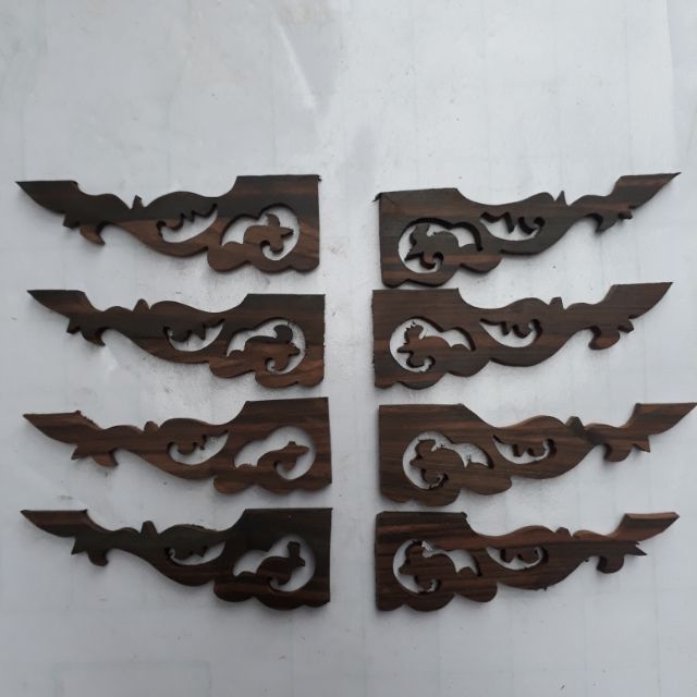 Combo 8hoa chân + 4 chân quỳ + 1 hổ phù mun