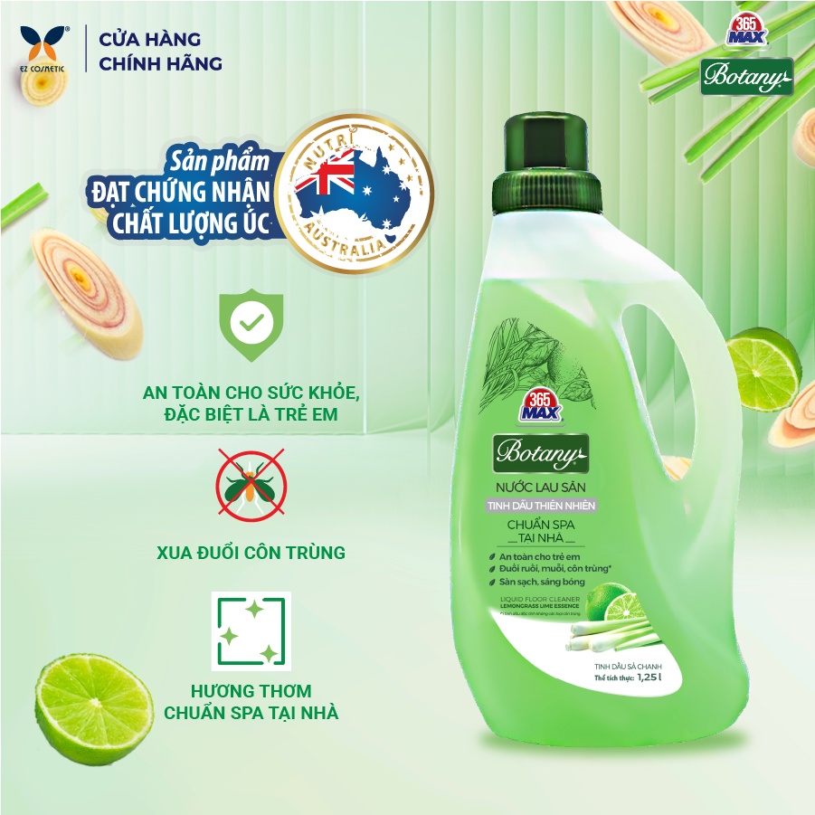 Combo 5 chai nước lau sàn Botany 125ml  (chanh sả)