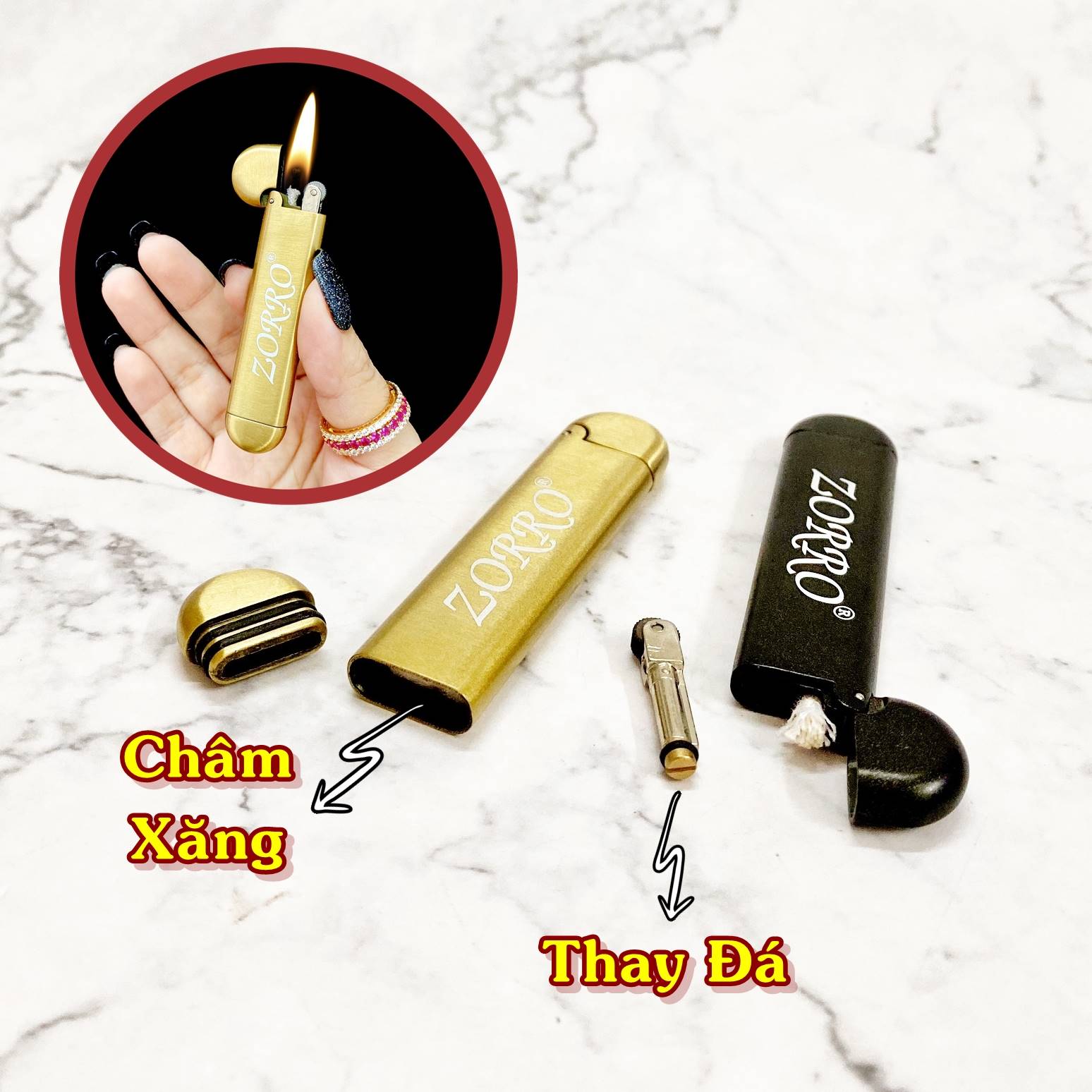 BẬT LỬA XĂNG ĐÁ ZORRO Z898 SIÊU MỎNG (CÓ HỘP) - (XÀI XĂNG)