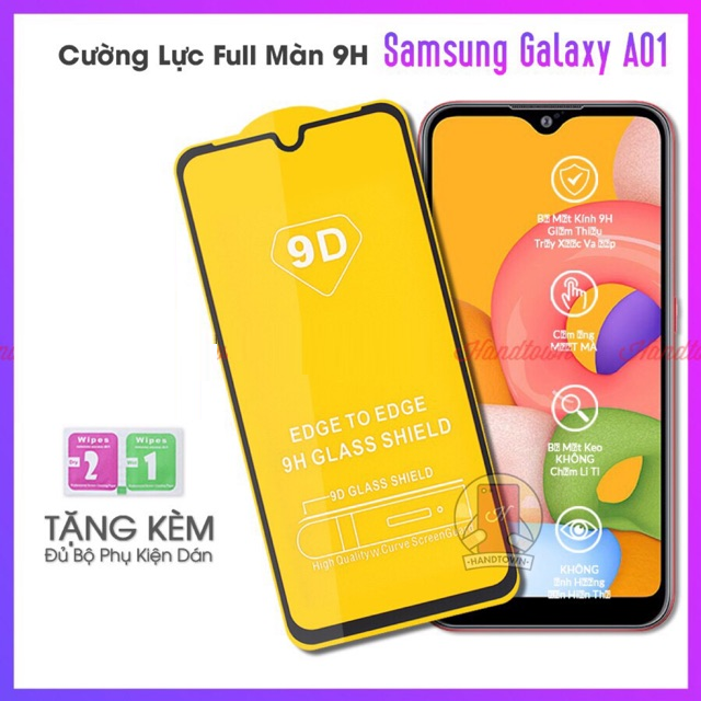 Samsung A01 - Cường Lực 9D Full màn hình Full Keo Thế Hệ Mới