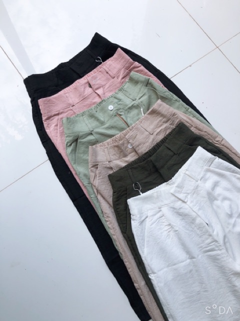 Quần Culottes Nữ Cúc Khoá Kiểu Nhật Dáng Lỡ