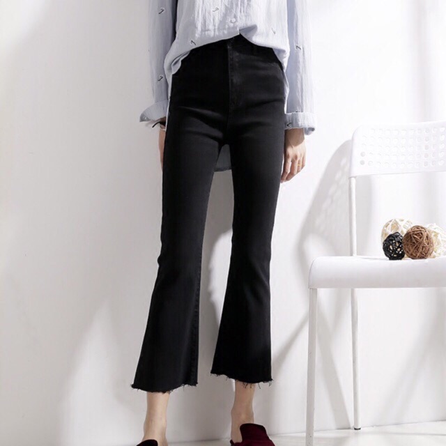 QUẦN BÒ GIẤY ỐNG LOE CO GIÃN