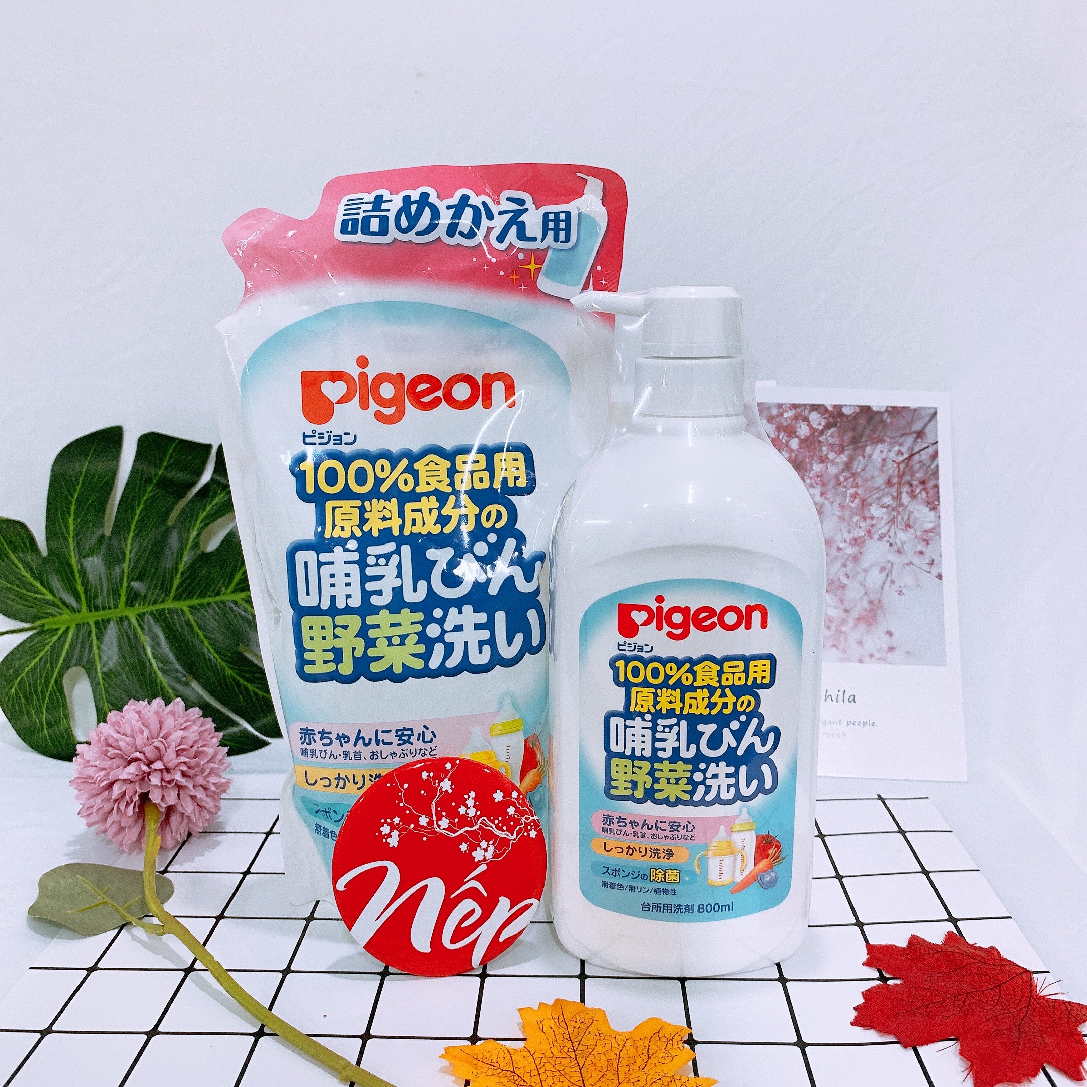 Nước rửa bình sữa Pigeon nội địa Nhật (chai 800ml - túi 750ml)