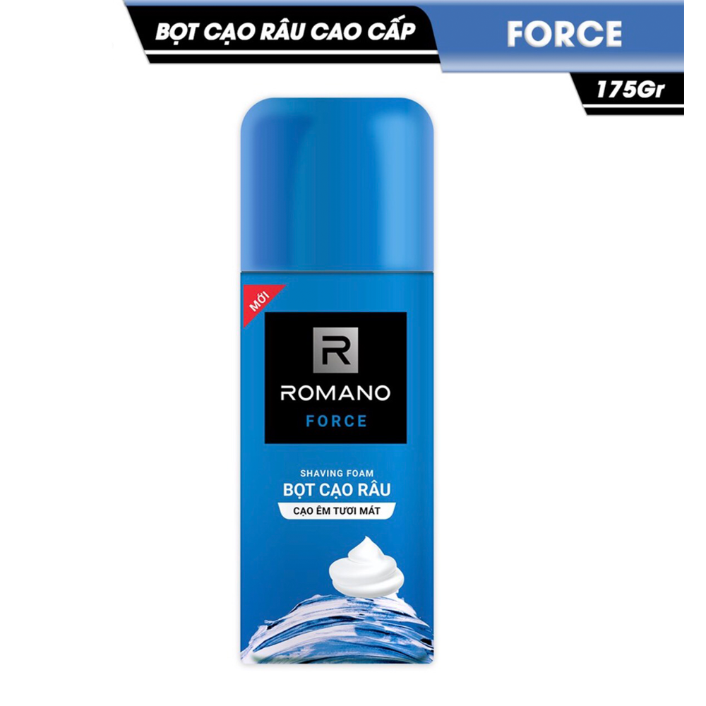 Bọt cạo râu Romano Force 175ml +Nước hoa bỏ túi Force 18ml