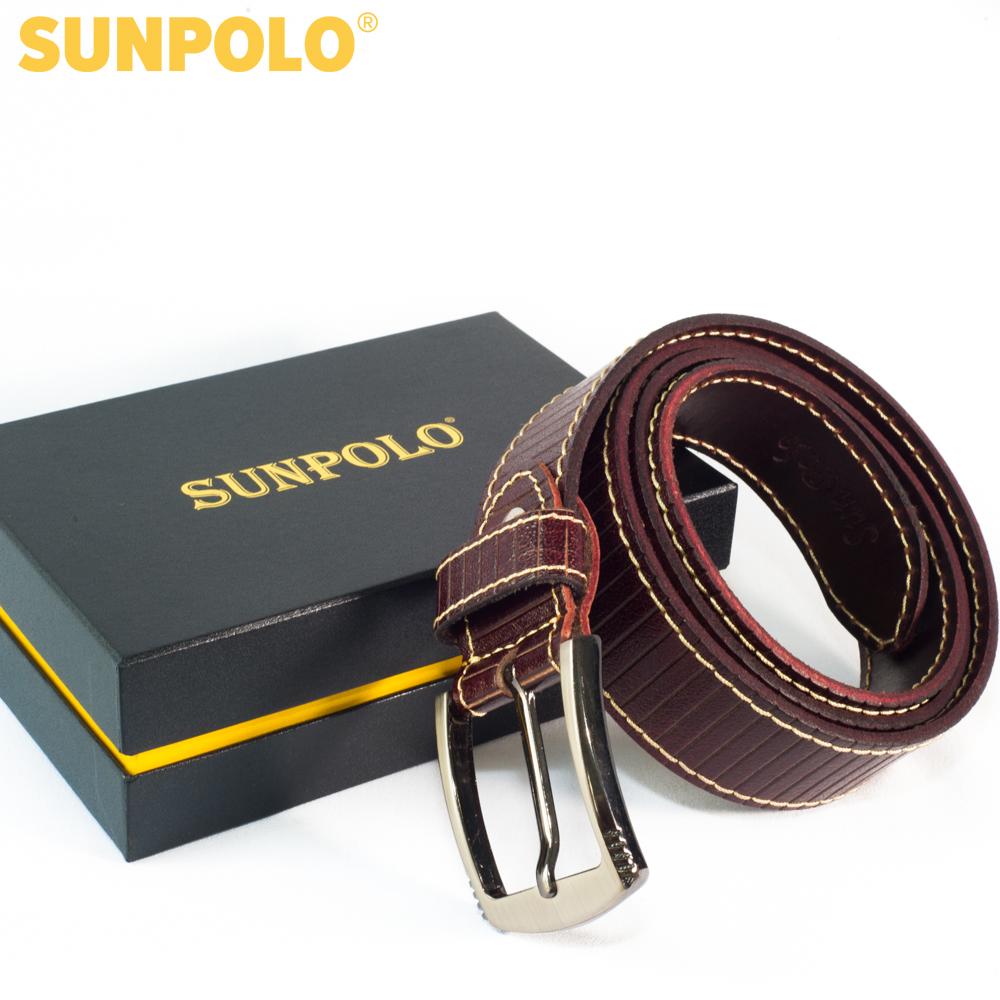 Men genuine leather belt BSMK25 (black, brown, dark brown)