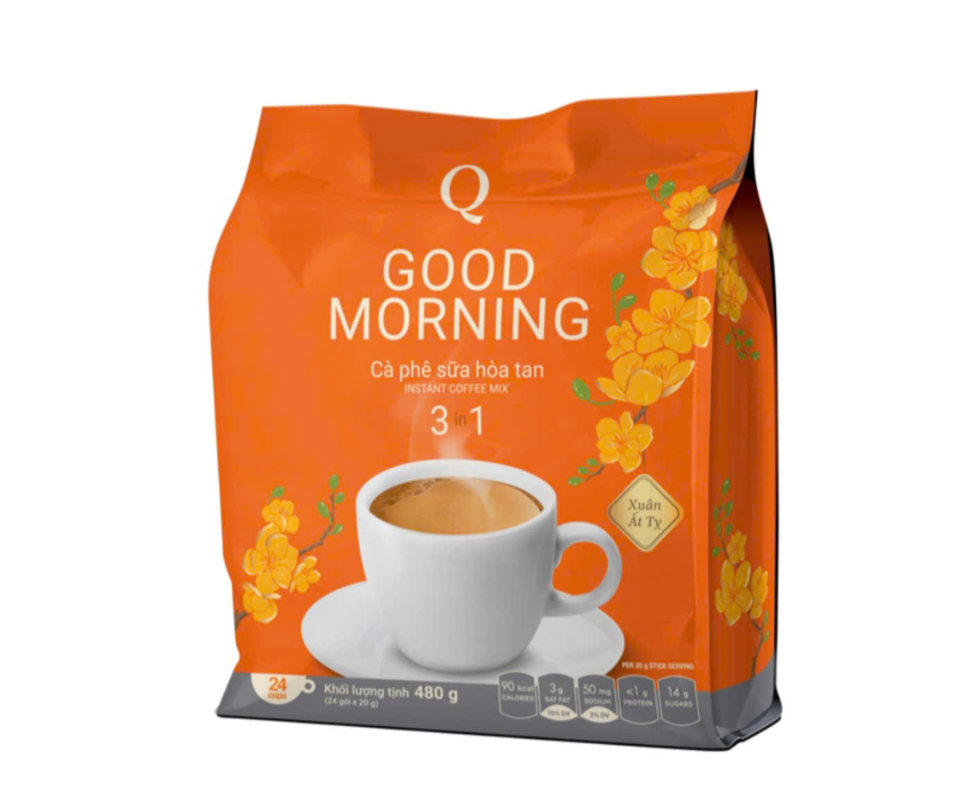 COMBO 2 BỊCH CAFE GOOD MORNING  480G (BỊCH 24 GÓI)