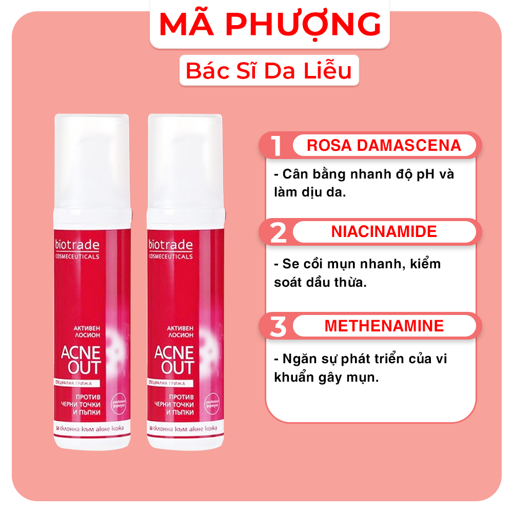 Lotion chấm mụn giảm mụn nhanh Biotrade Acnaut Lotion