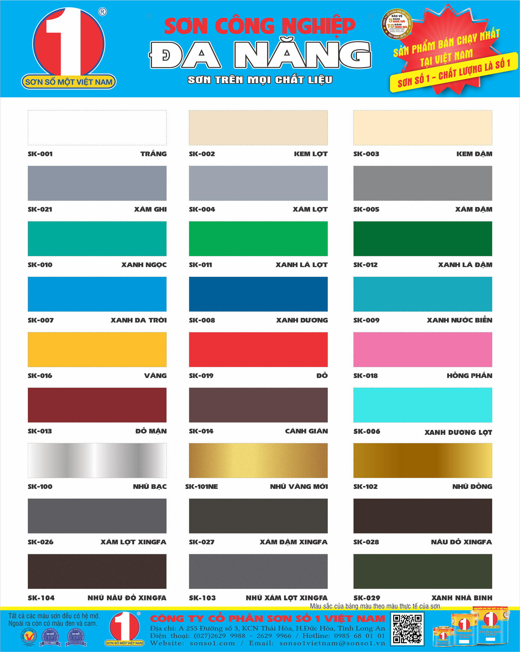 SƠN SẮT MẠ KẼM 2 THÀNH PHẦN (Sơn Số 1 Việt Nam)