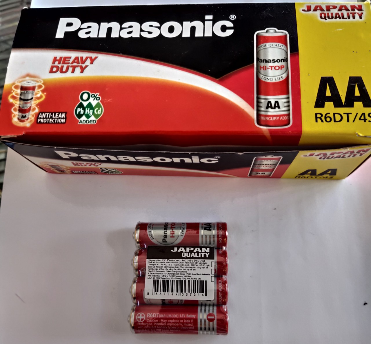 pin tiểu PANASONIC  AA [ VỈ 4 VIÊN]