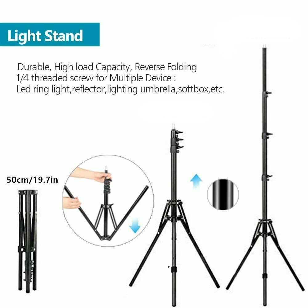Chân đèn GẤP NGƯỢC studio cao 2m chuẩn ốc 1/4 tripod